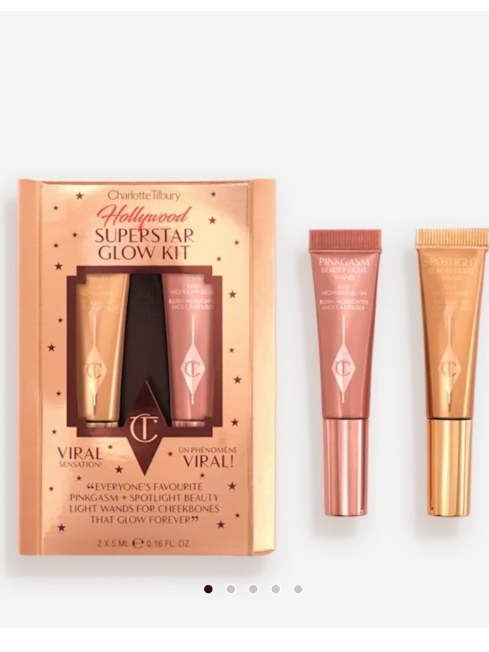 Charlotte Tilbury Mini Beauty Light Wand duo in Spotlight + Pinkgasm!
